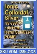 Ormus Minerals Colloidal Silver hand sanitizer