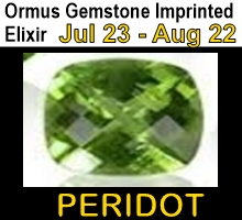 Ormus Minerals Gemstone PERIDOT