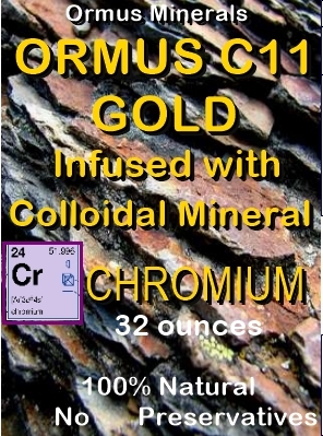 Ormus Minerals Ormus C11 Gold Infused with Colloidal Mineral Chromium