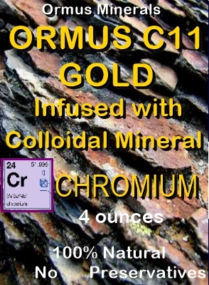 Ormus Minerals Ormus C11 Gold Infused with Colloidal Mineral Chromium