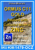 Ormus Minerals Ormus C11 Gold Infused CM ZINC