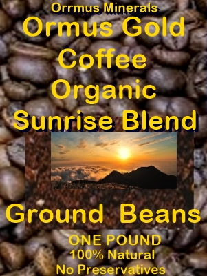 Ormus Minerals Medium Roasted Coffee Organic Sunrise Ground Ormus Minerals Medium Roasted Coffee Organic Sunrise Ground