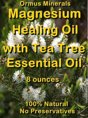 Ormus Minerals Magnesium Healing Oil with Tea Tree Essential Oil